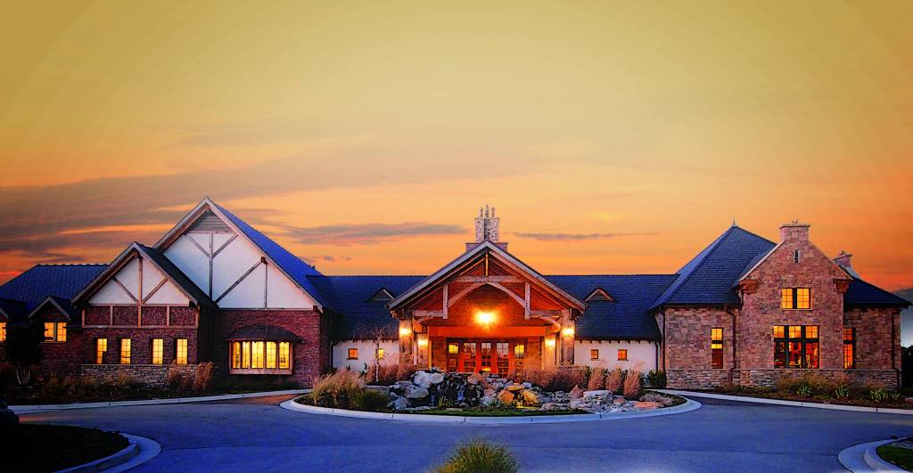 Clubhouse at sunset